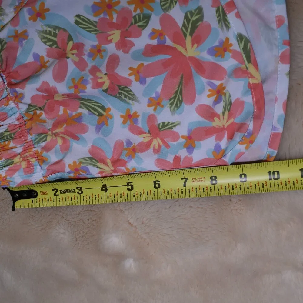 Snapper Rock Girls Swim Board Shorts and Bathing Suit Size 8 Tropical Floral